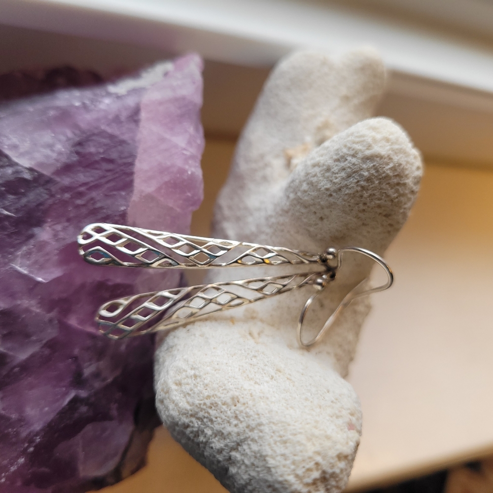 Sterling silver dangle earrings